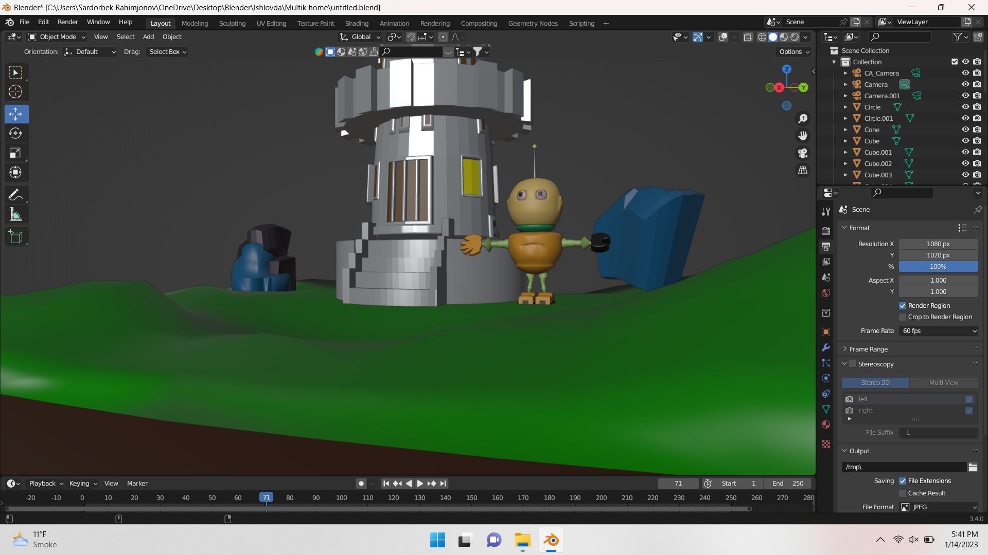  Robot Boy City of Dreams Cartoon Hero 3D model_2