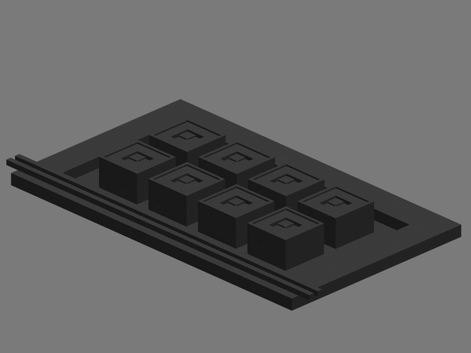 Sushi low poly on tray with chopsticks Low-poly 3D model_2