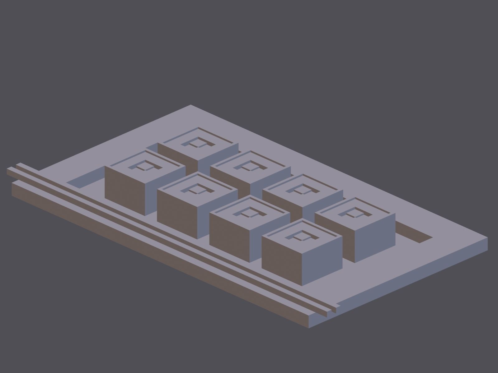 Sushi low poly on tray with chopsticks Low-poly 3D model_3