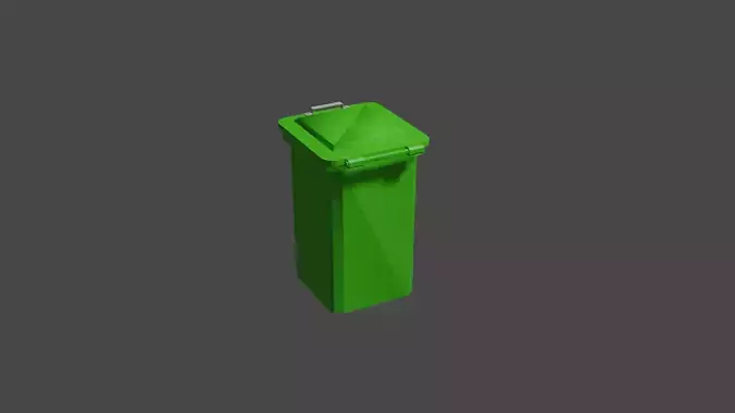 Garbage Can Lowpoly 