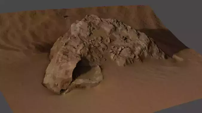 Rock09 rock in desert 3D model