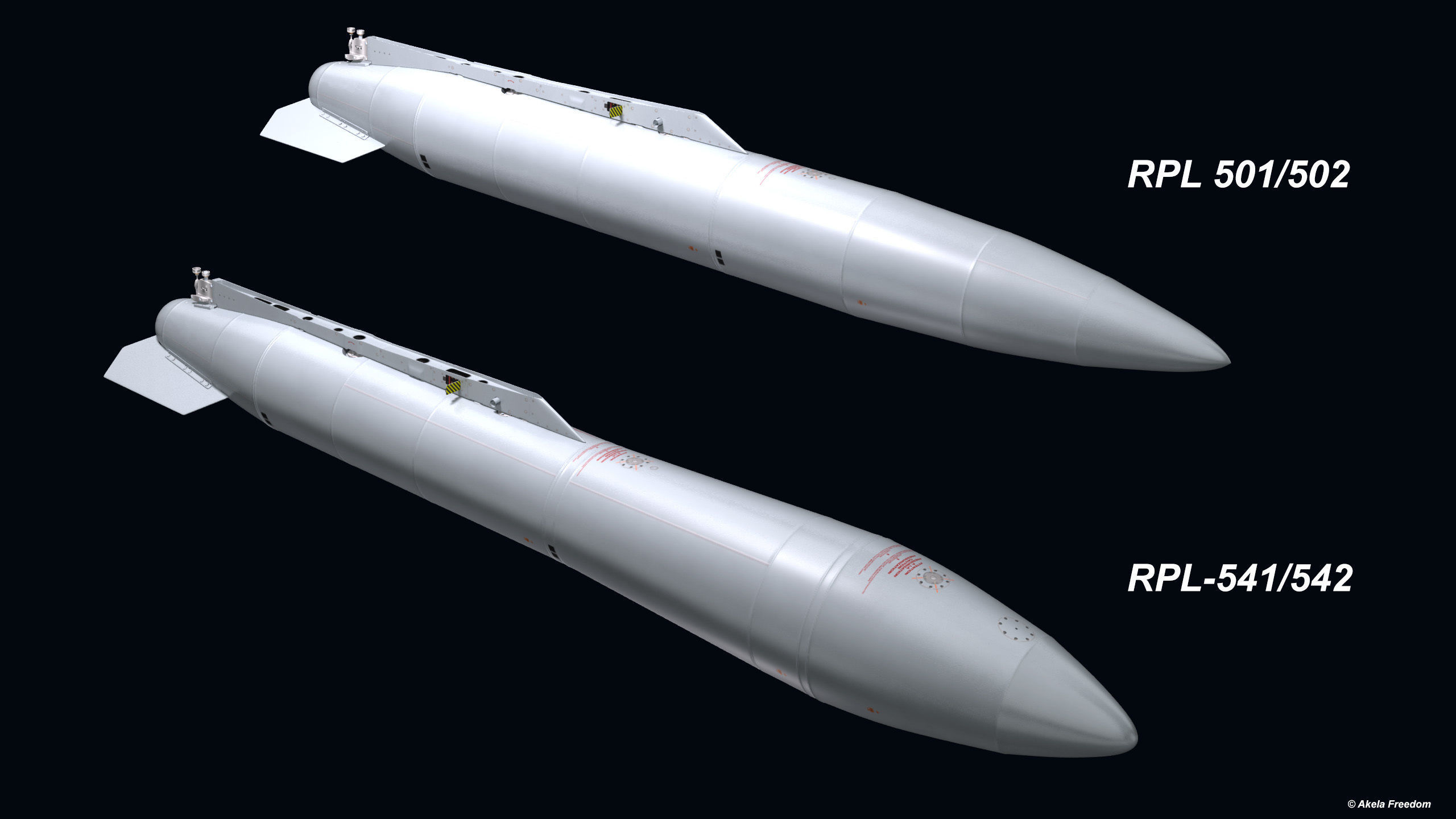 Fuel Tanks RPL-541-542 with Pylone for Mirage-2000 3D model_11