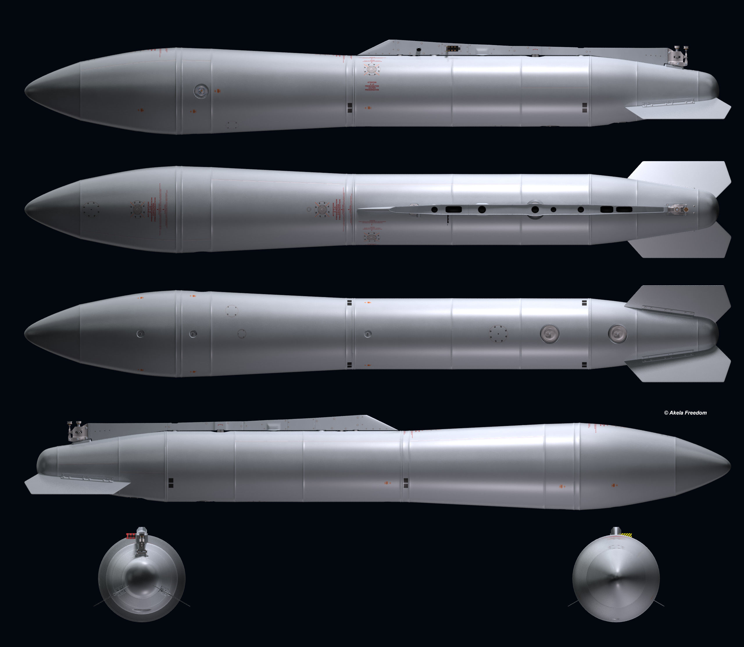 Fuel Tanks RPL-541-542 with Pylone for Mirage-2000 3D model_5
