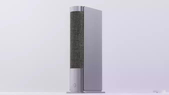 Metal speaker Low-poly 3D model