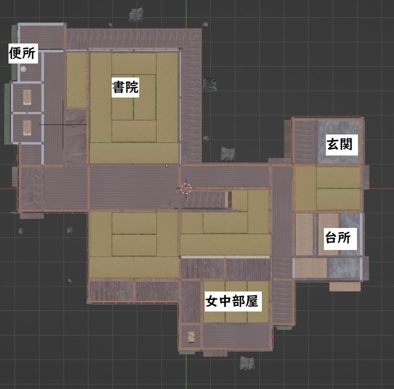 Japanese famouse writers house Kagyu-an built in early 20C 3D model_13