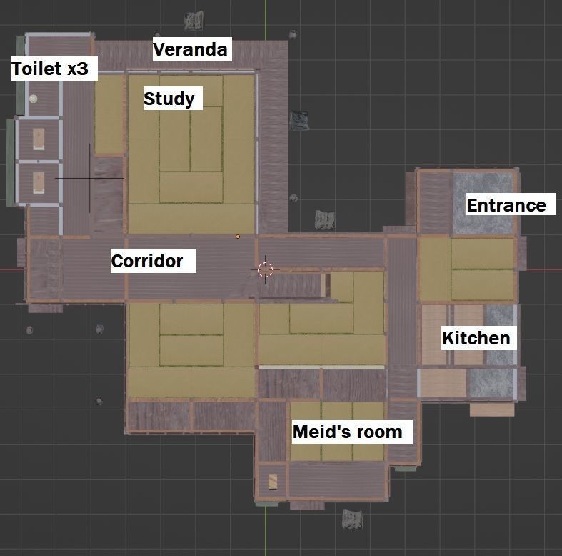Japanese famouse writers house Kagyu-an built in early 20C 3D model_12
