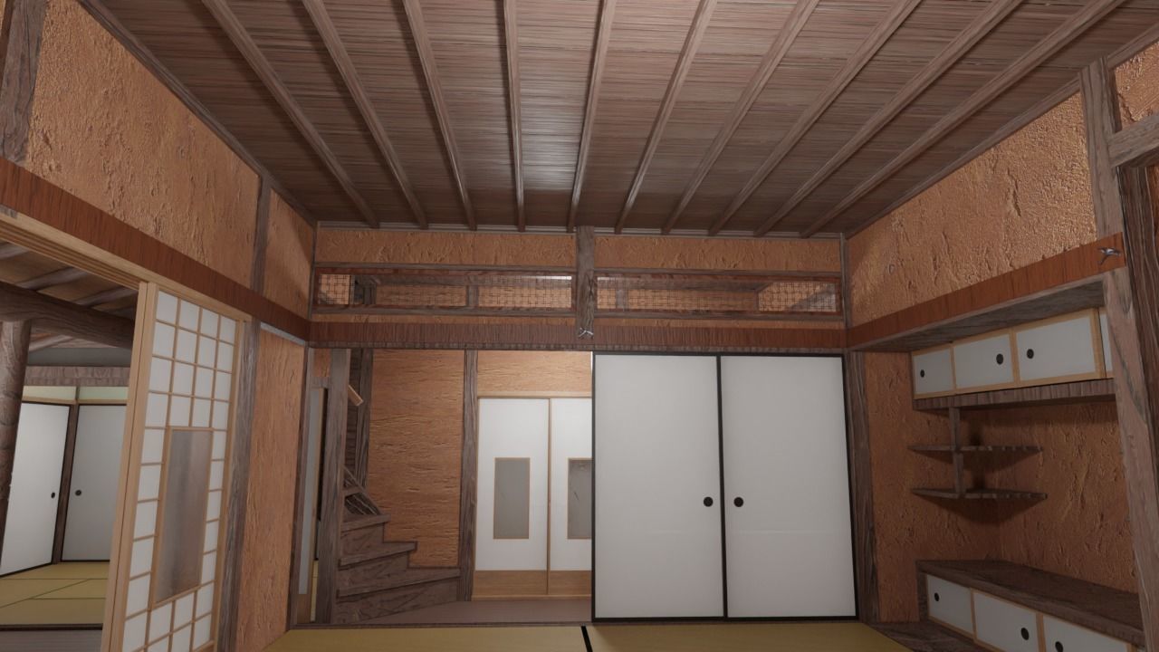 Japanese famouse writers house Kagyu-an built in early 20C 3D model_11