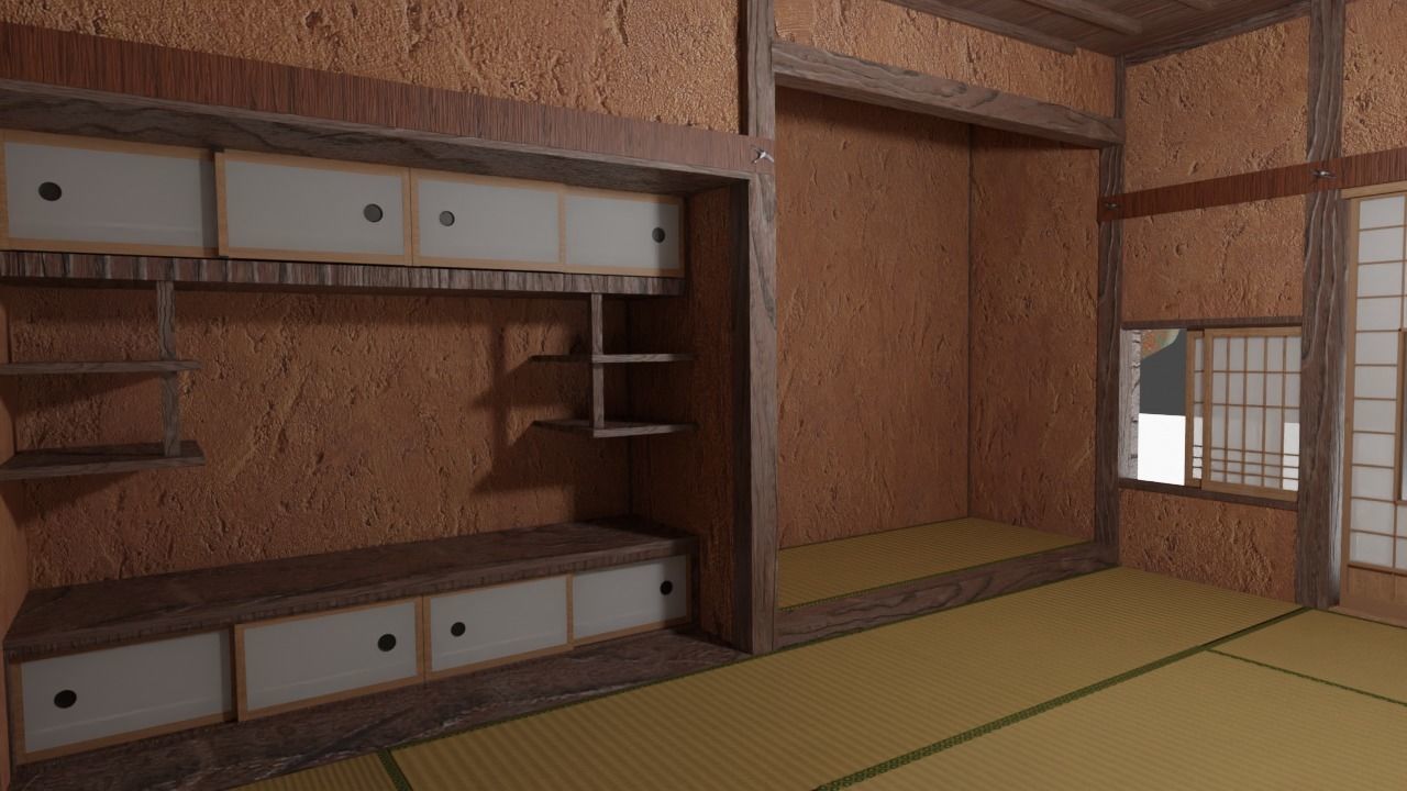 Japanese famouse writers house Kagyu-an built in early 20C 3D model_9