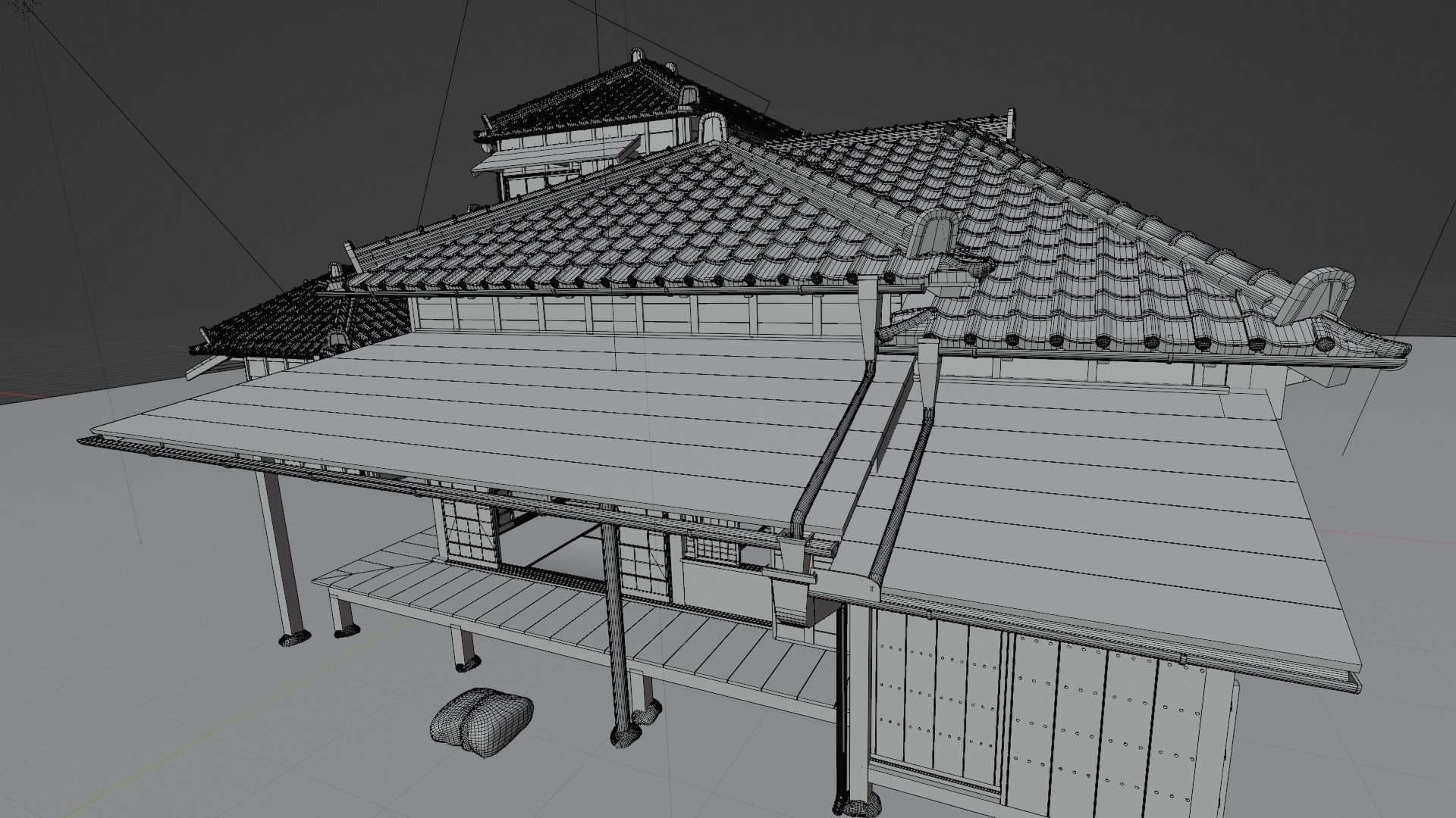 Japanese famouse writers house Kagyu-an built in early 20C 3D model_14