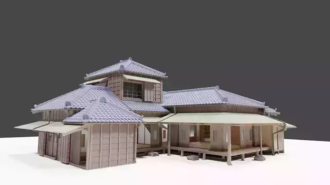 Japanese famouse writers house Kagyu-an built in early 20C 3D model