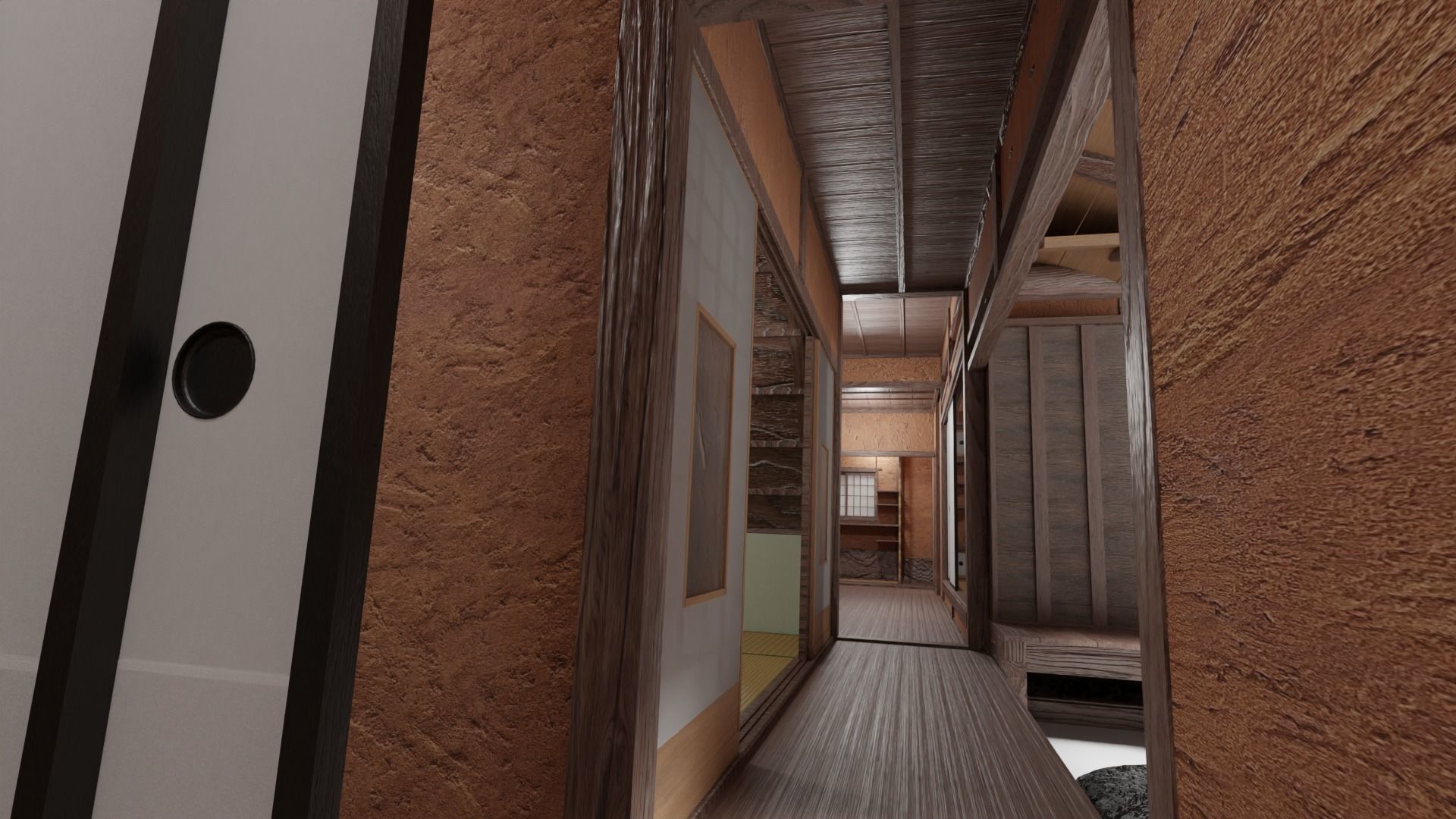 Japanese famouse writers house Kagyu-an built in early 20C 3D model_6