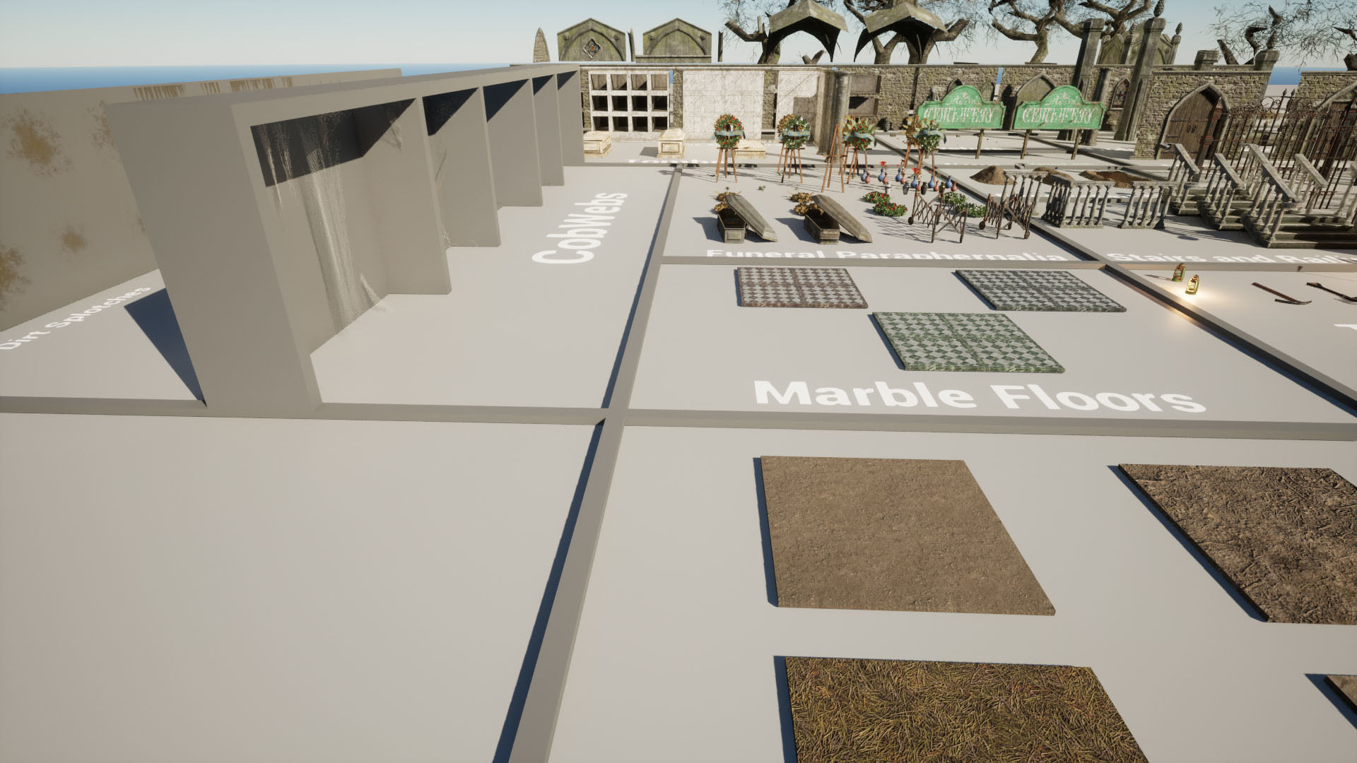 PBR Cemetery Asset Pack for Unreal Engine Low-poly 3D model_19