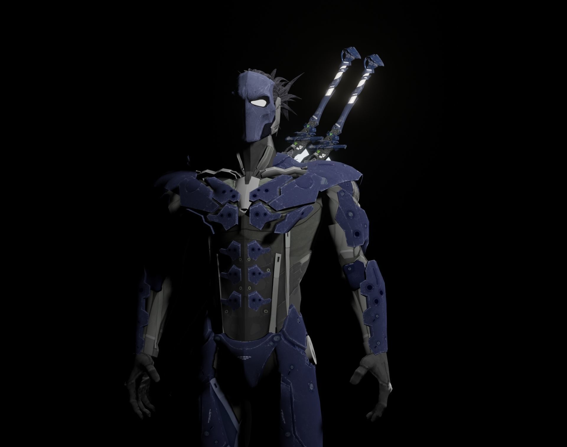 Hunter X humanoid 3D model_4