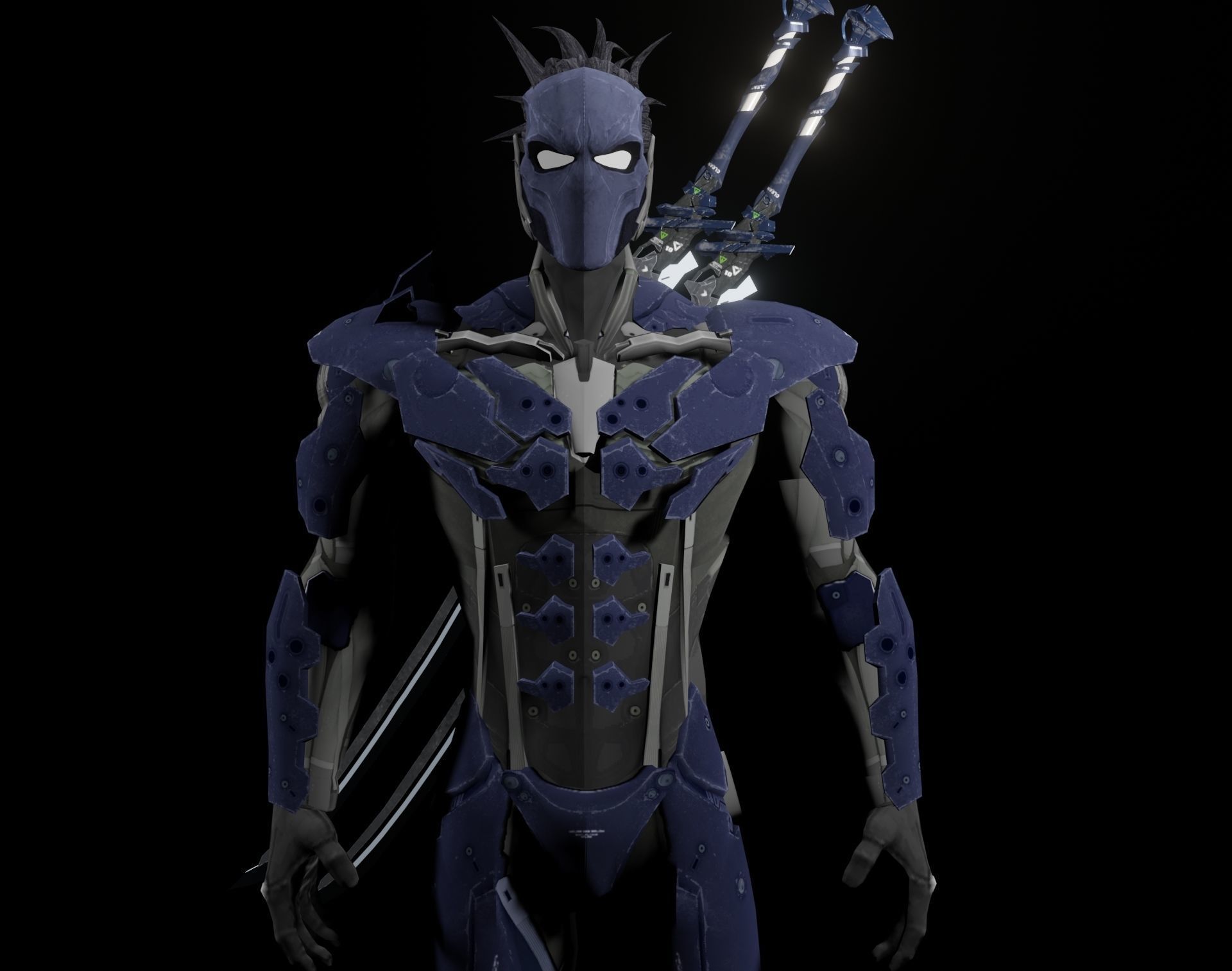 Hunter X humanoid 3D model_3