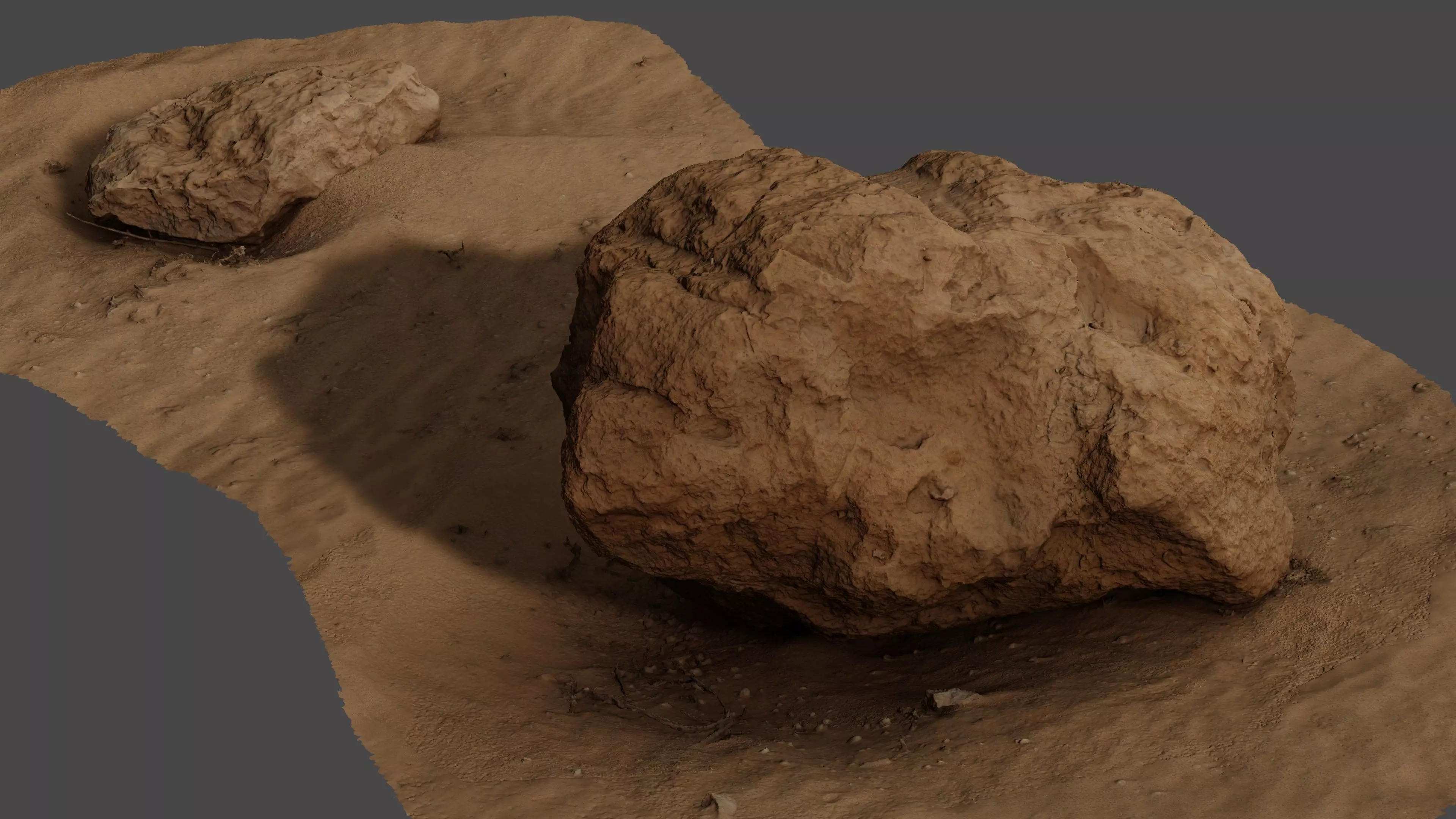 Rock13 rock in sand 3D model