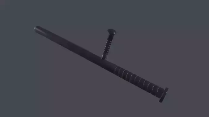 Police Plastic Stick 3D Model
