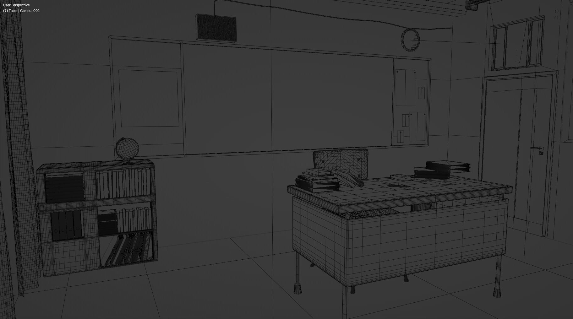 Mordern Classroom 3D Model Low-poly 3D model_6