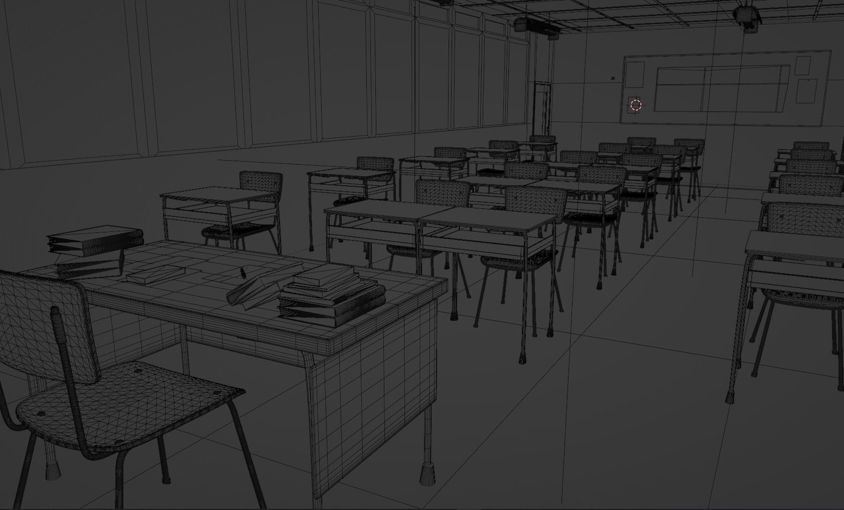 Mordern Classroom 3D Model Low-poly 3D model_5