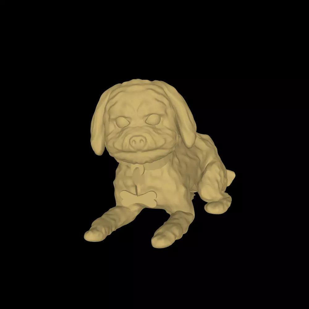CUTE PODDLE DOG PUPPY LAYING 3D print model