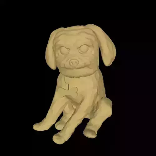 CUTE POODLE DOG PUP SITTING