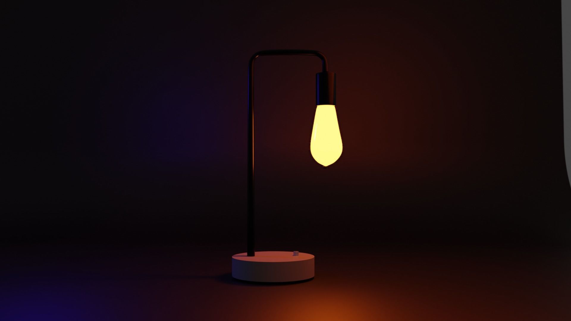 3d stylized lamp 3D model_5