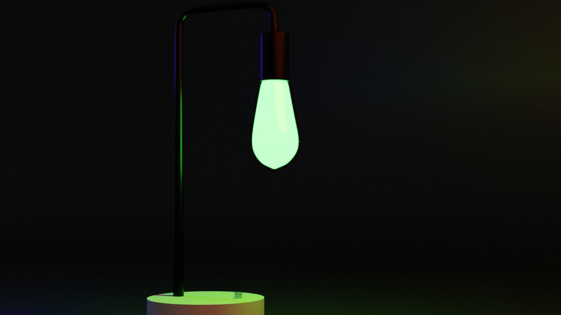 3d stylized lamp 3D model_2