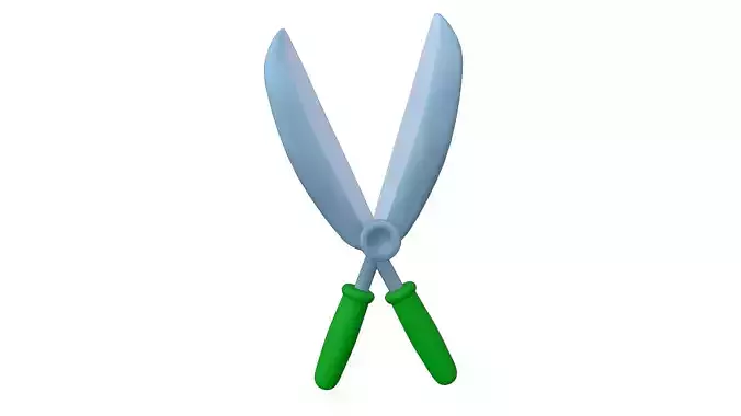Cartoon Secateurs Low-poly 3D model