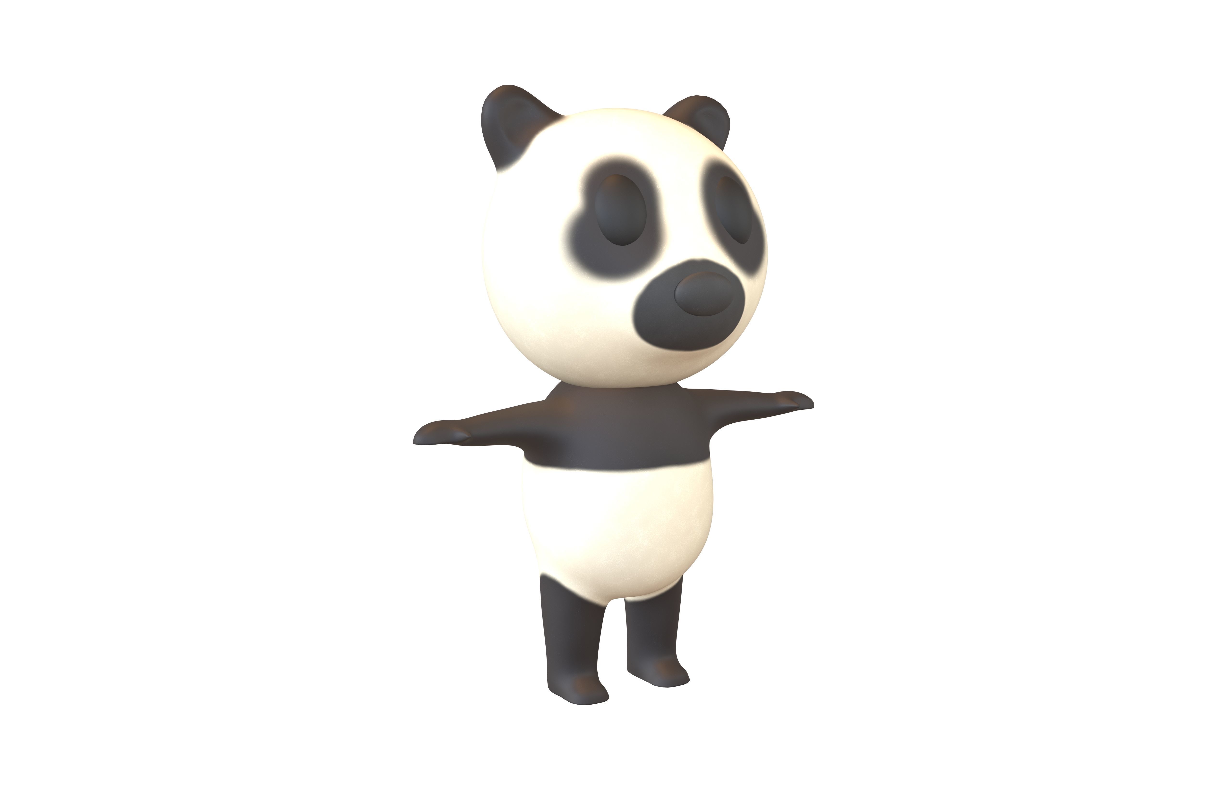3D model Cartoon Animals Panda Character v1 001 VR / AR / low-poly ...
