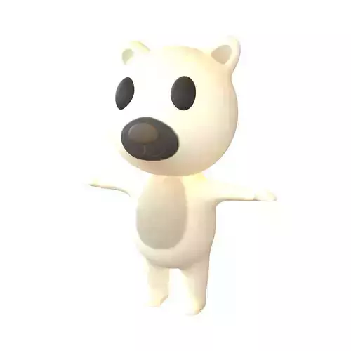 Cartoon Animals Polar Bear Character v1 001
