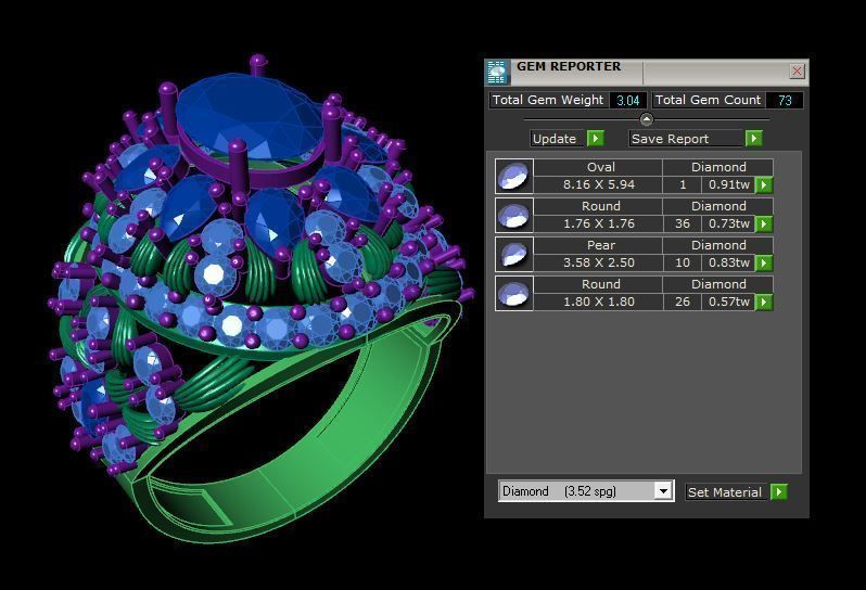 Rings 3D print model_4