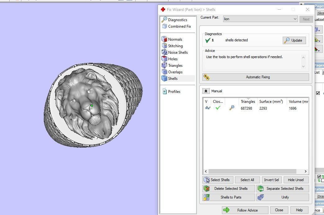 lion man ring 3D print model 3D print model_6