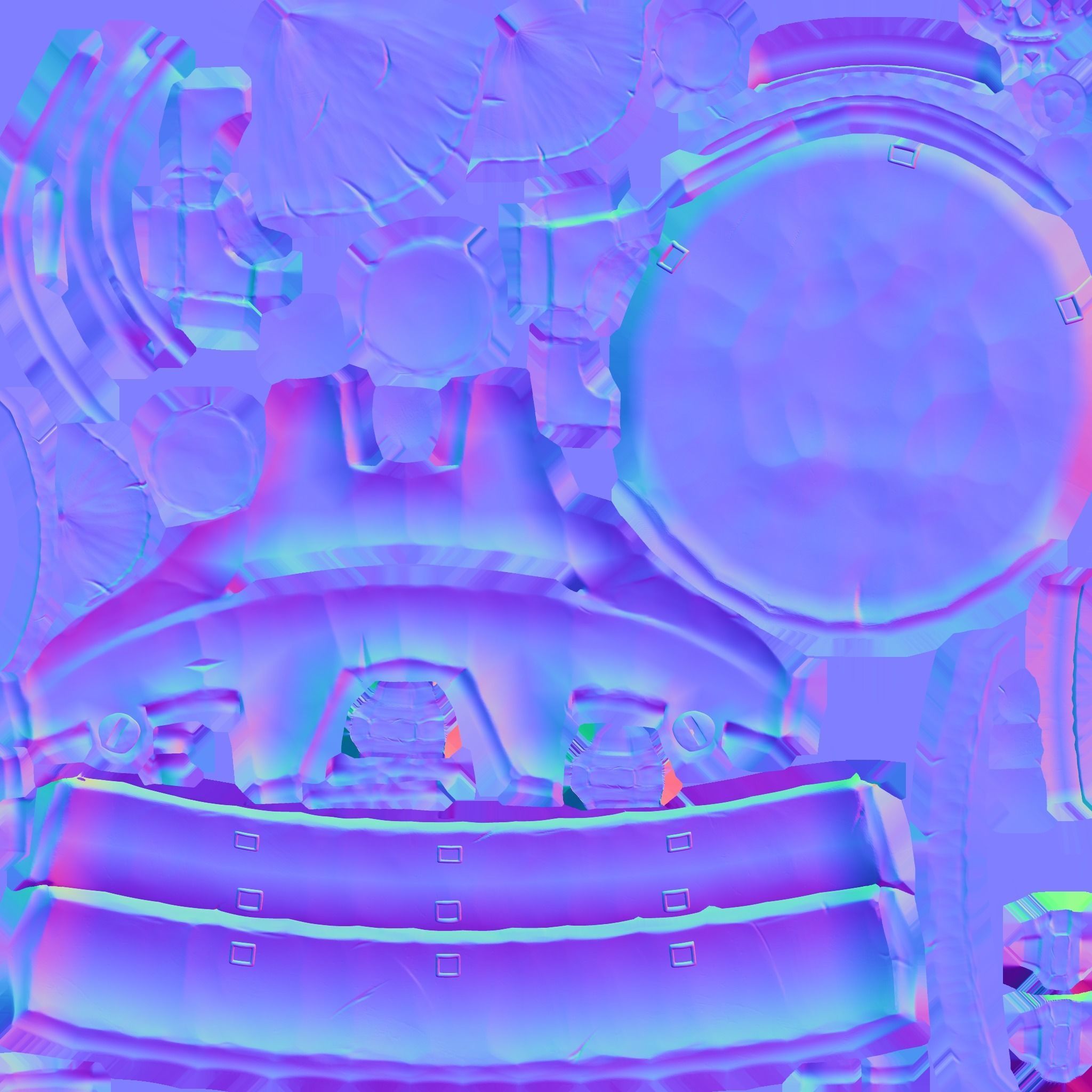 Helmet in 3D asset game Low-poly 3D model_9