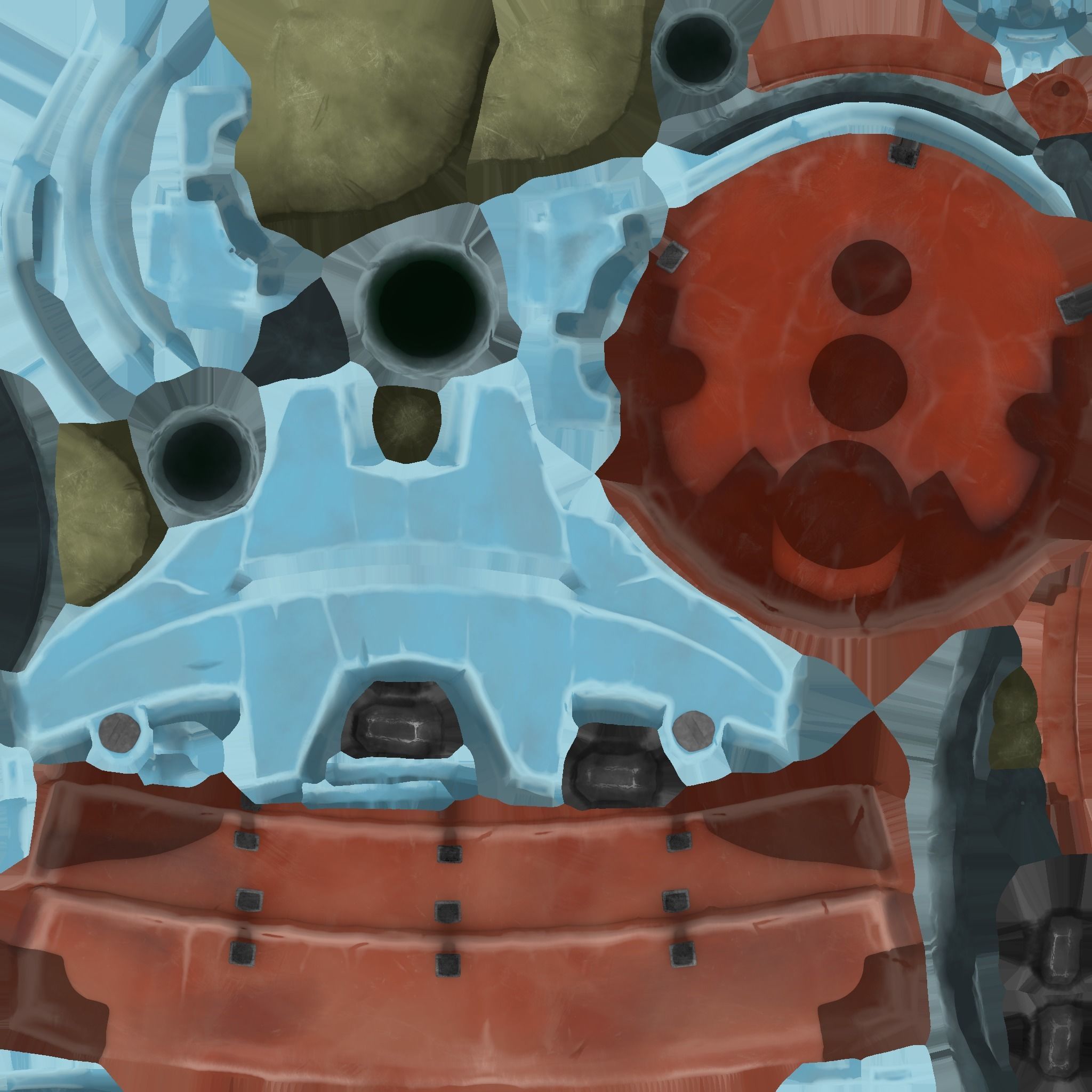 Helmet in 3D asset game Low-poly 3D model_6