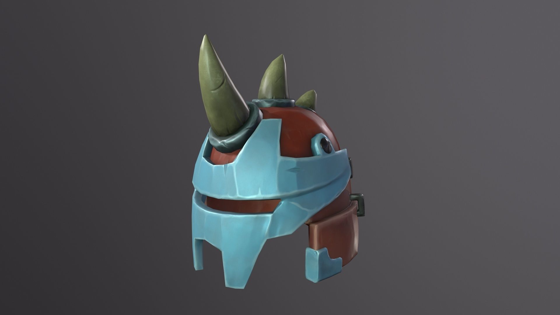 Helmet in 3D asset game Low-poly 3D model_5