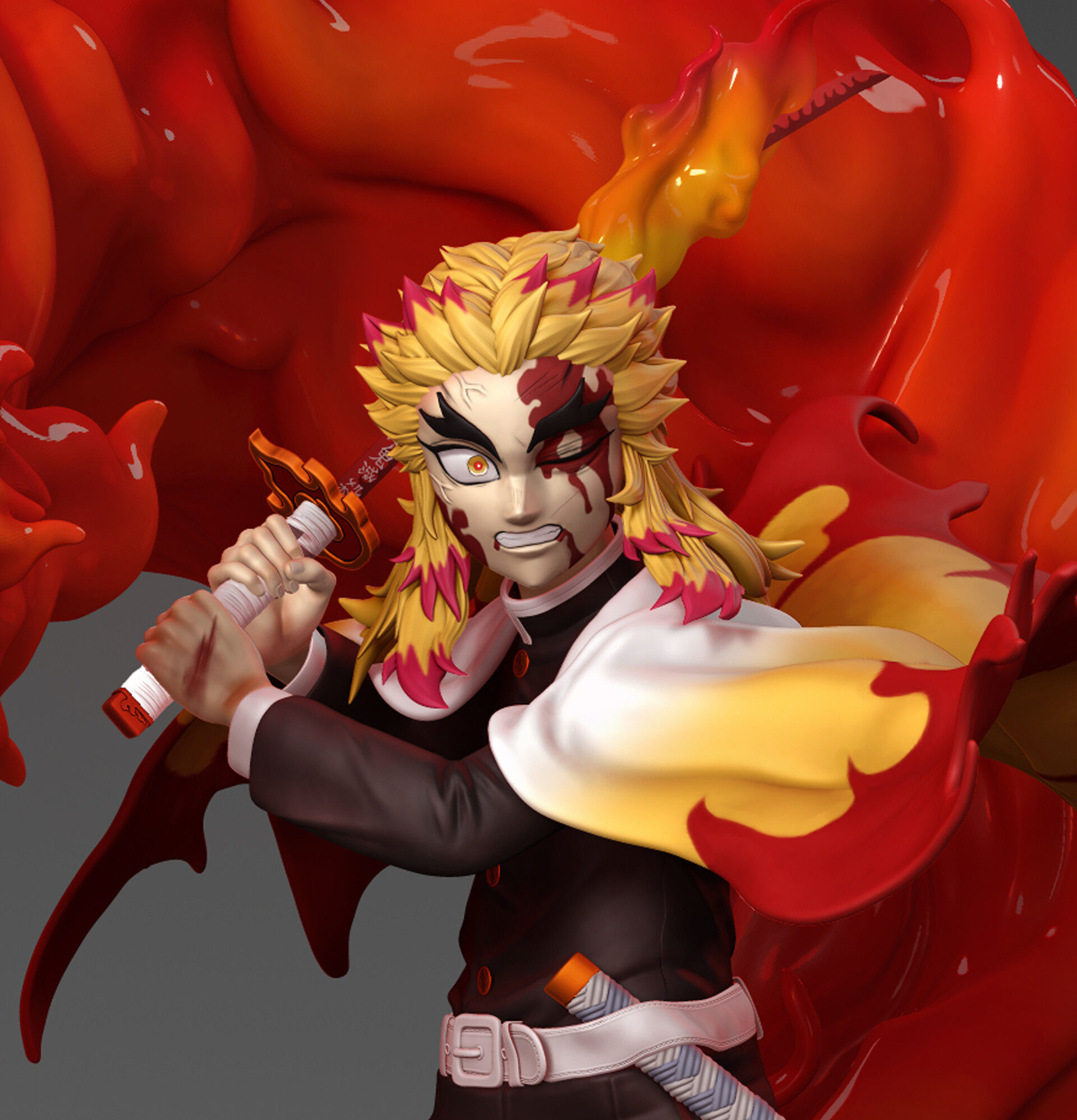 Demon Slayer - Rengoku 3D print model_1