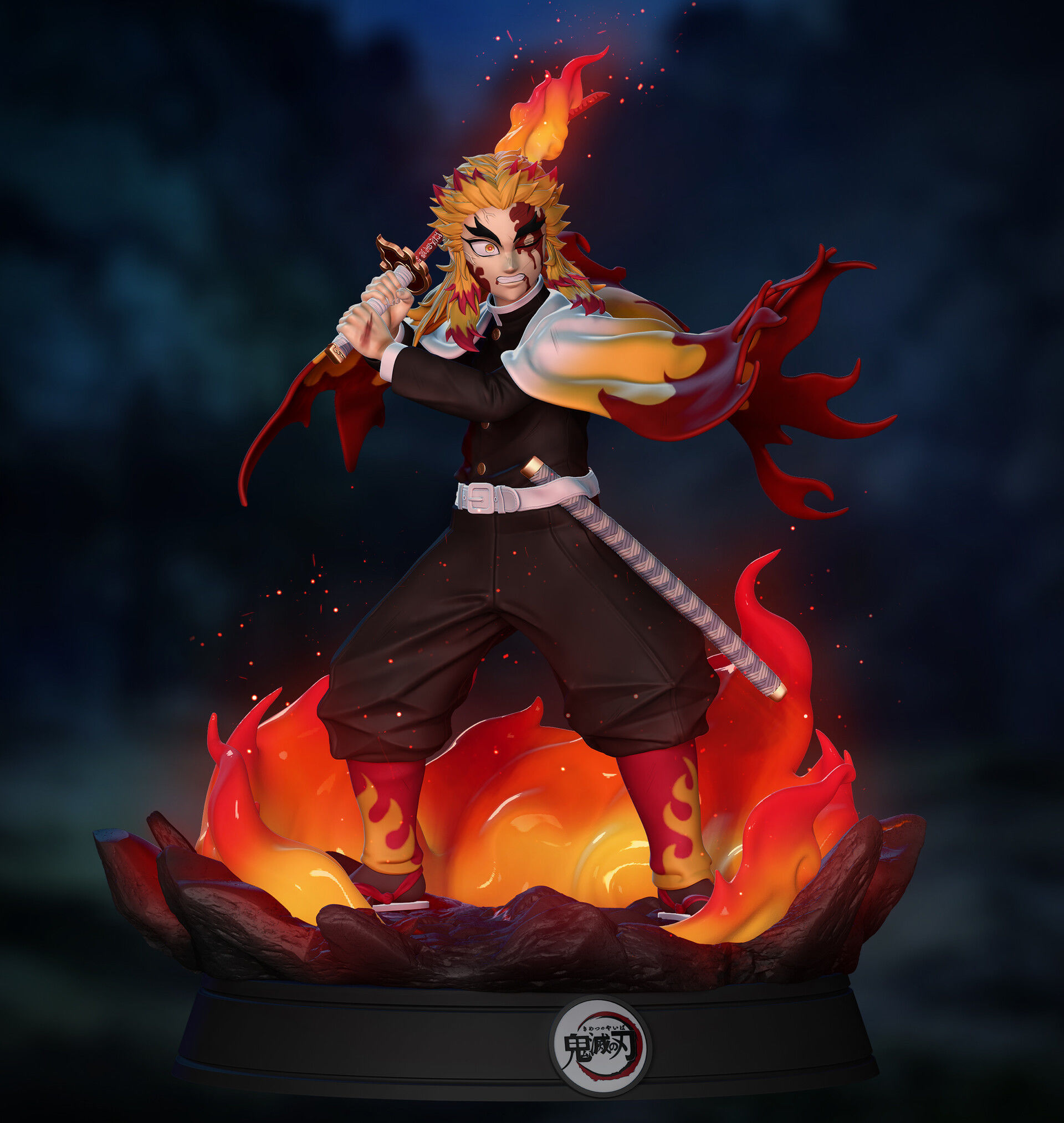 Demon Slayer - Rengoku 3D print model_3