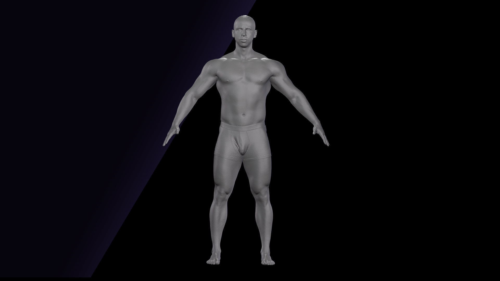 Cleaned A Pose Scan Joel Underwear 3D model_5