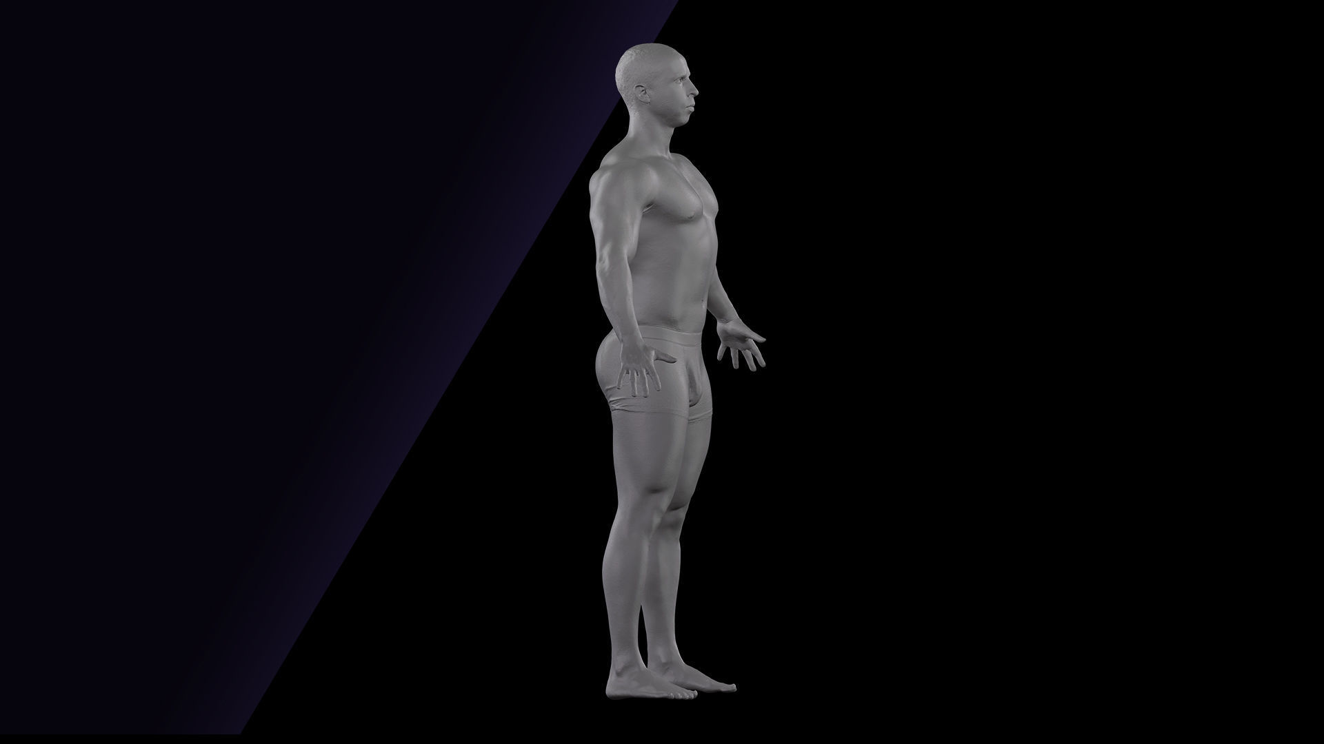 Cleaned A Pose Scan Joel Underwear 3D model_7
