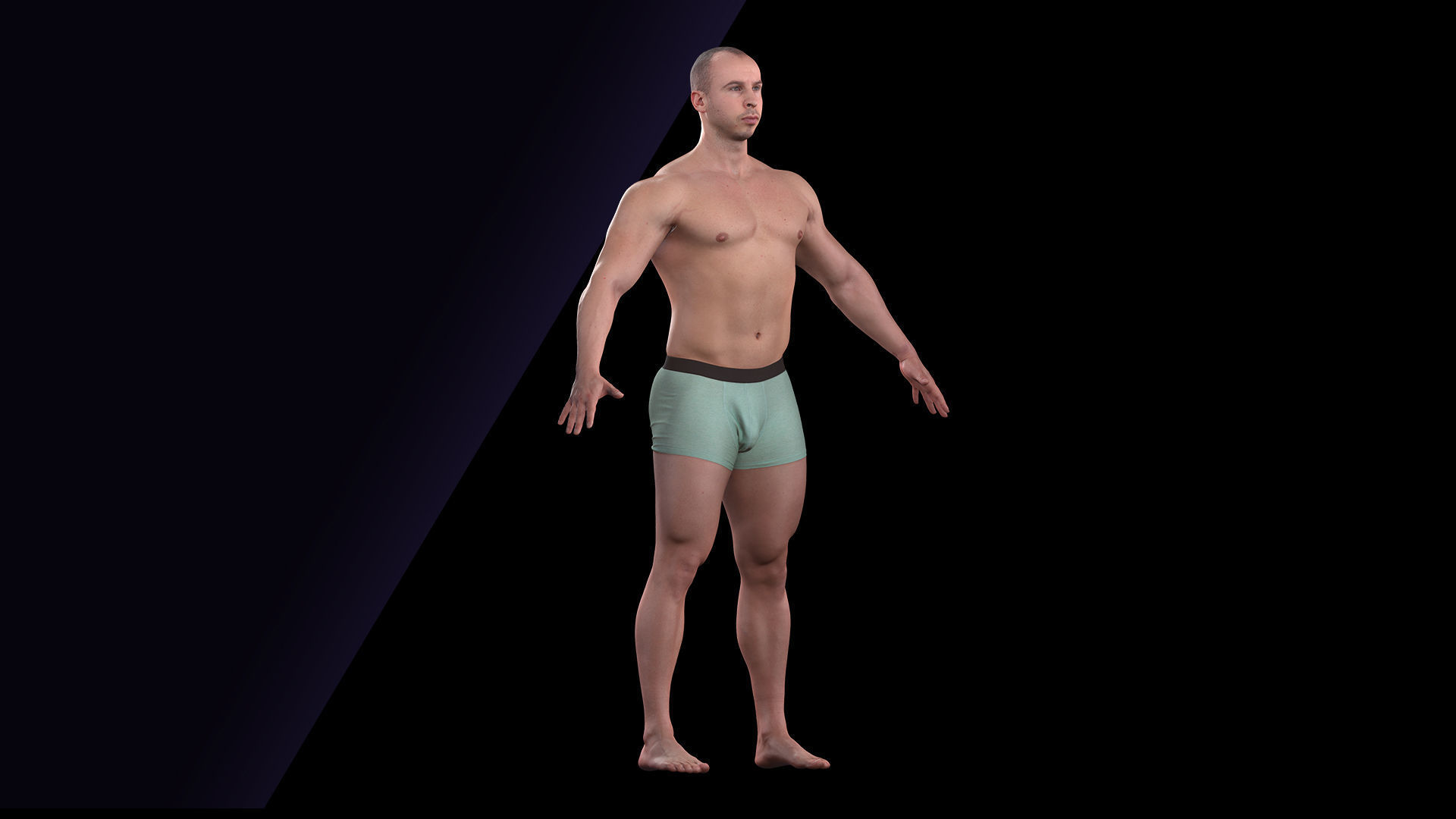 Cleaned A Pose Scan Joel Underwear 3D model_1