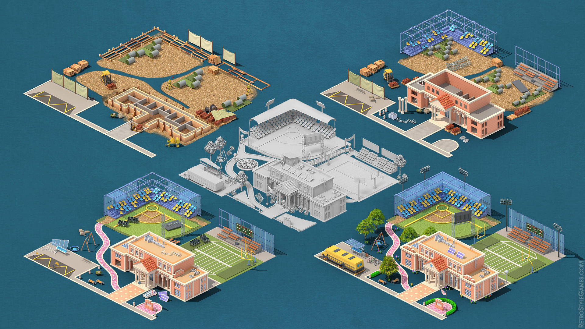 Megapolis City Builder - Isometric Ultimate Pack 3D model_35
