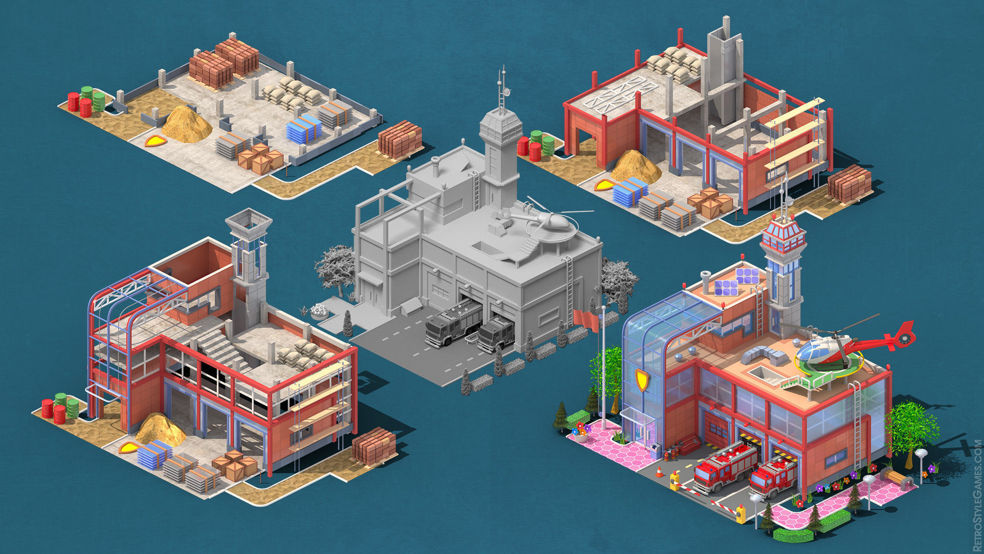 Megapolis City Builder - Isometric Ultimate Pack 3D model_38