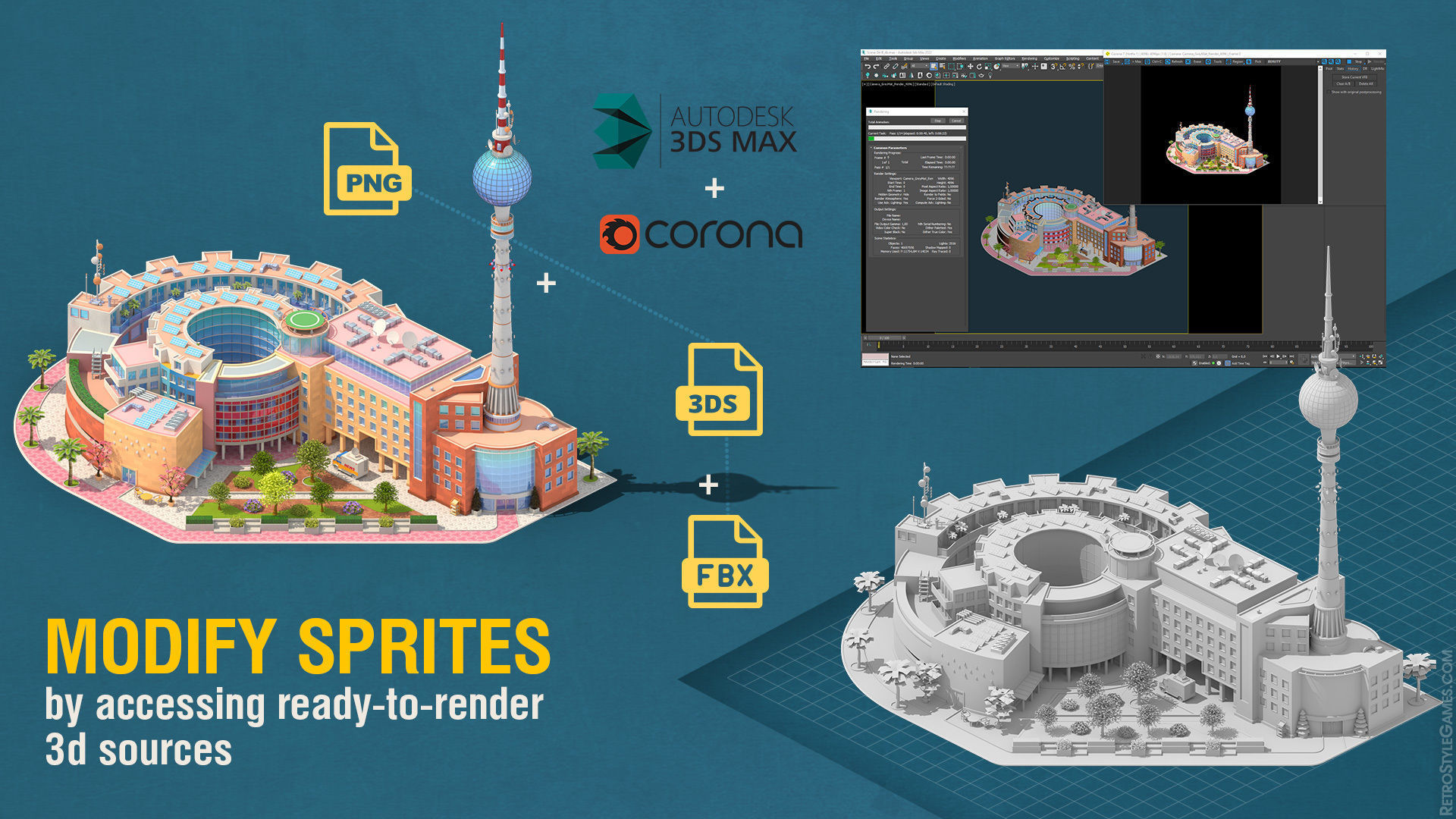 Megapolis City Builder - Isometric Ultimate Pack 3D model_2