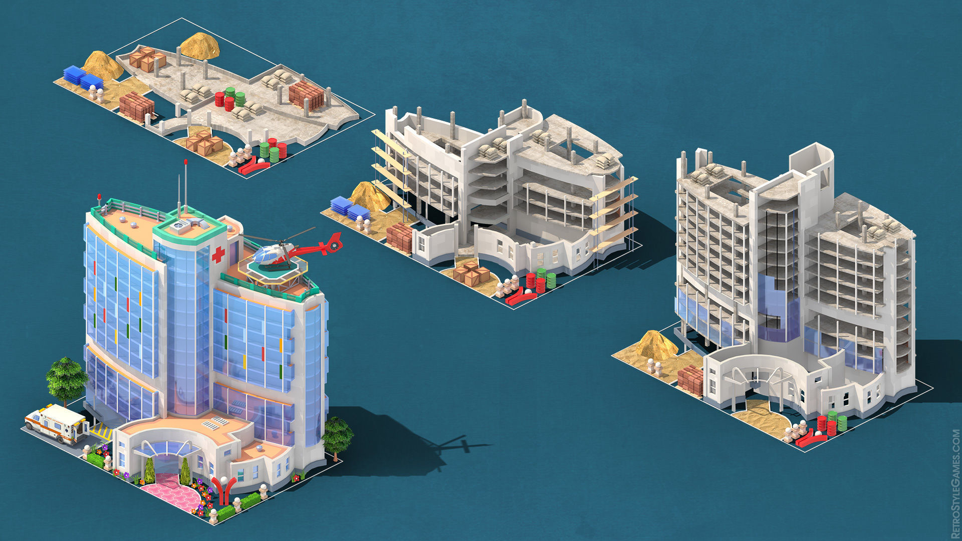 Megapolis City Builder - Isometric Ultimate Pack 3D model_36