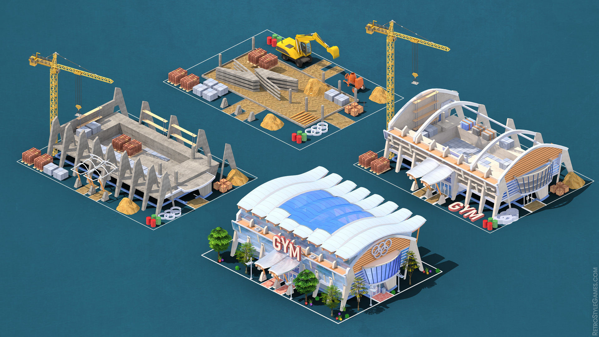 Megapolis City Builder - Isometric Ultimate Pack 3D model_40