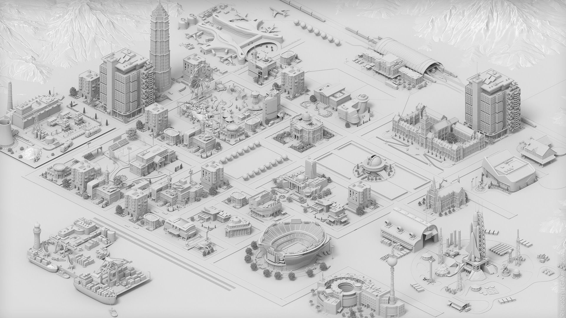 Megapolis City Builder - Isometric Ultimate Pack 3D model_8