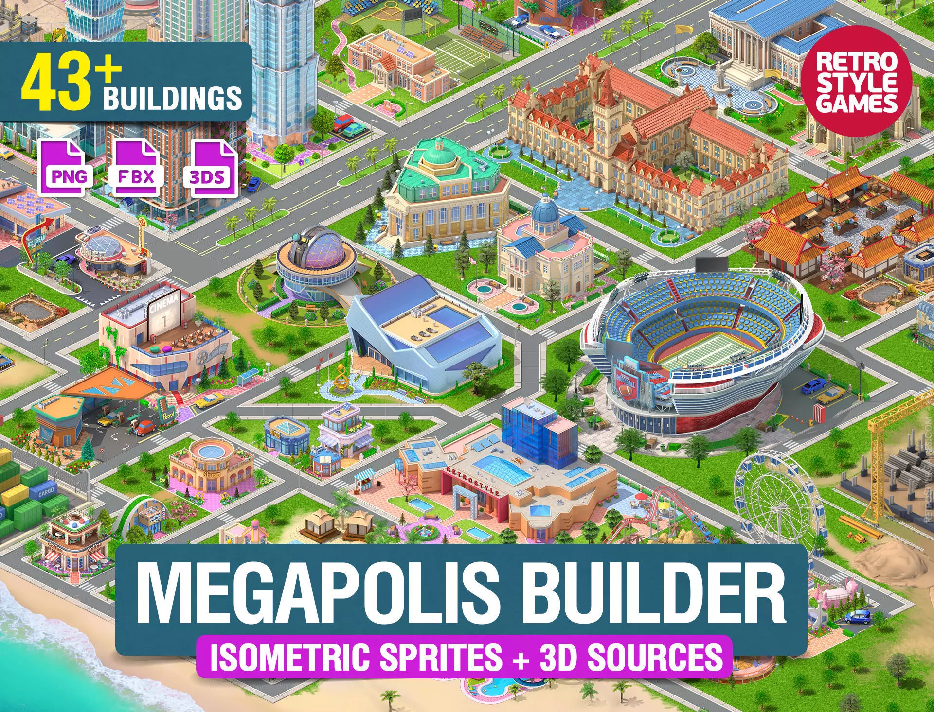 Megapolis City Builder - Isometric Ultimate Pack 3D model_0