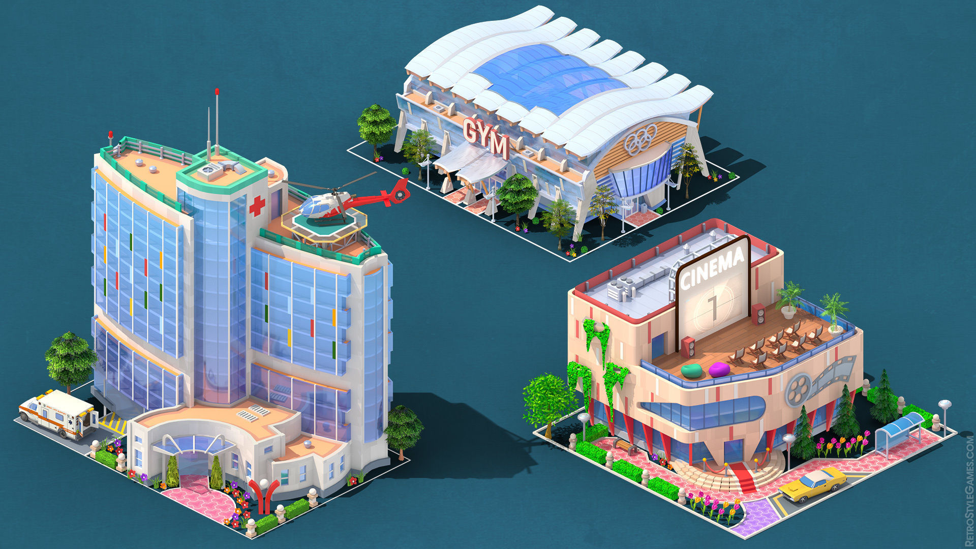 Megapolis City Builder - Isometric Ultimate Pack 3D model_10