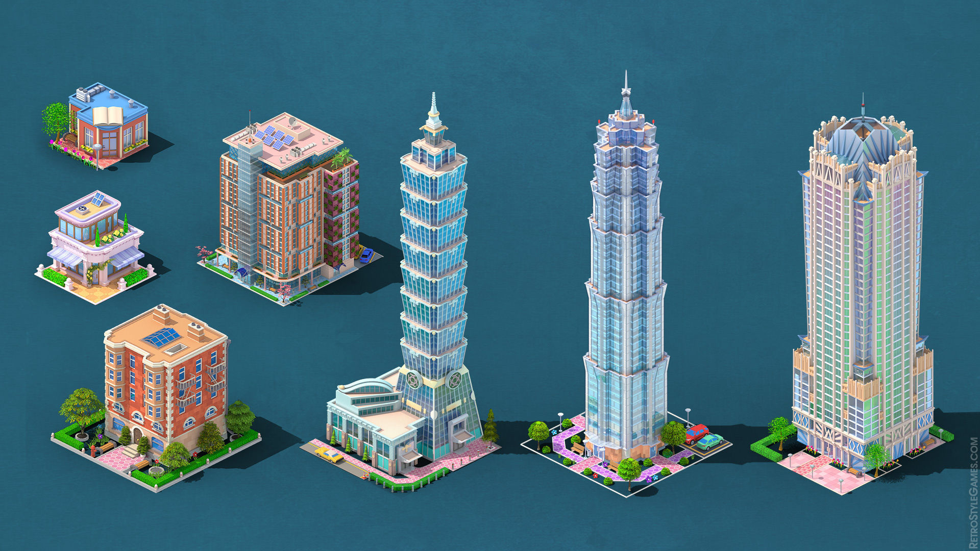 Megapolis City Builder - Isometric Ultimate Pack 3D model_9