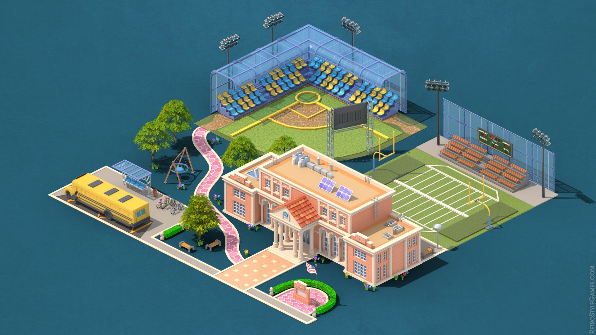 Megapolis City Builder - Isometric Ultimate Pack 3D model_12