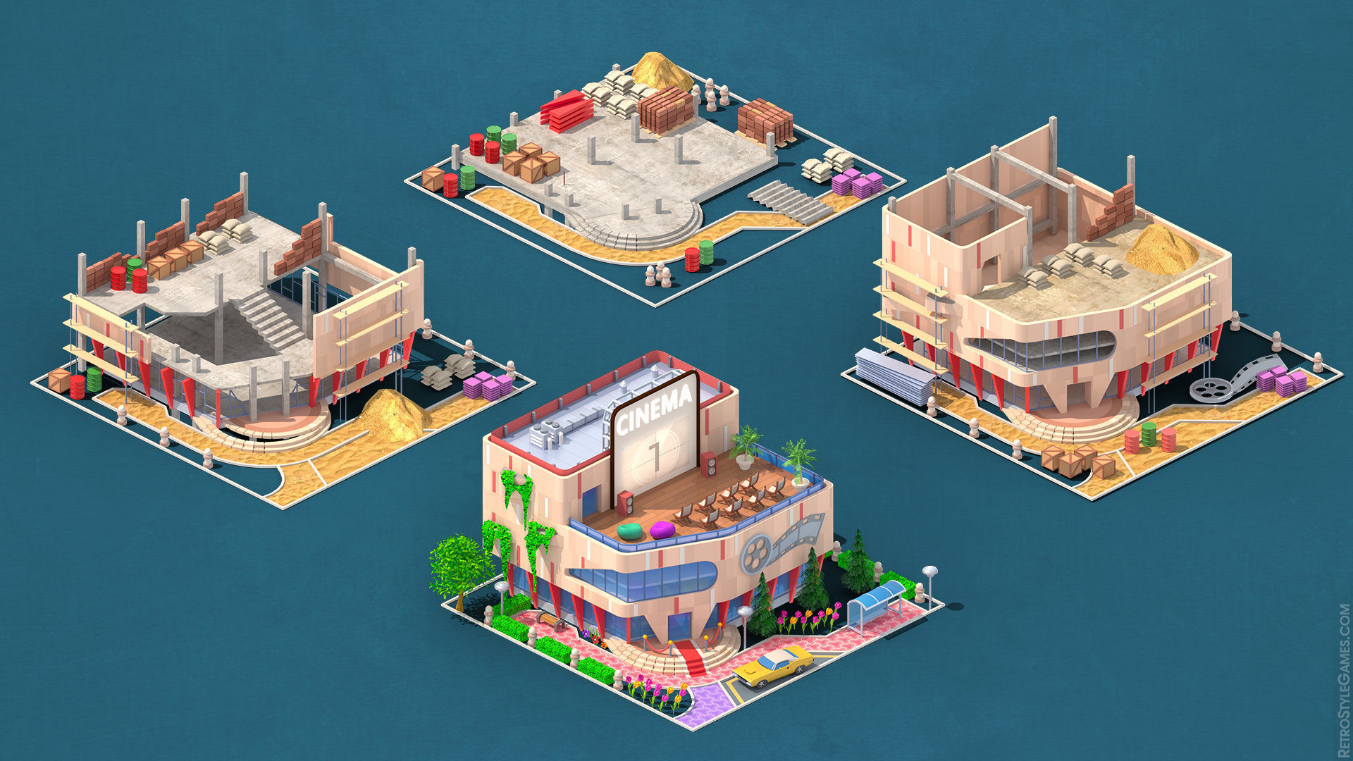 Megapolis City Builder - Isometric Ultimate Pack 3D model_37